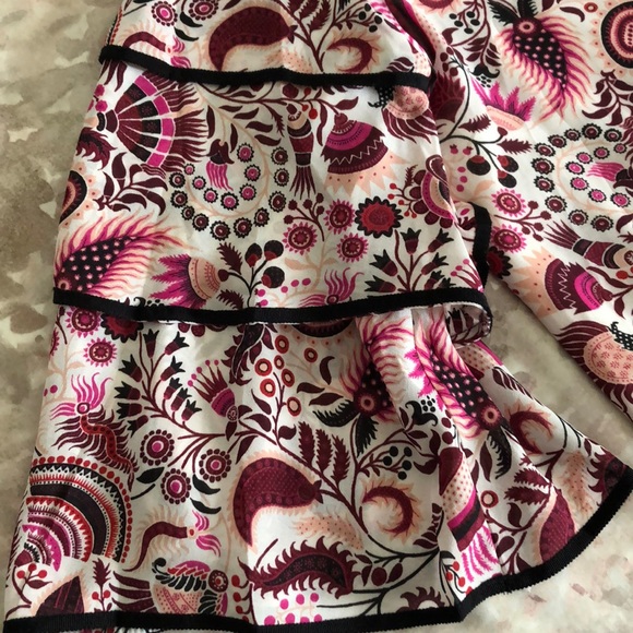 Pink printed mid sleeve bell cuff blouse - Picture 4 of 4